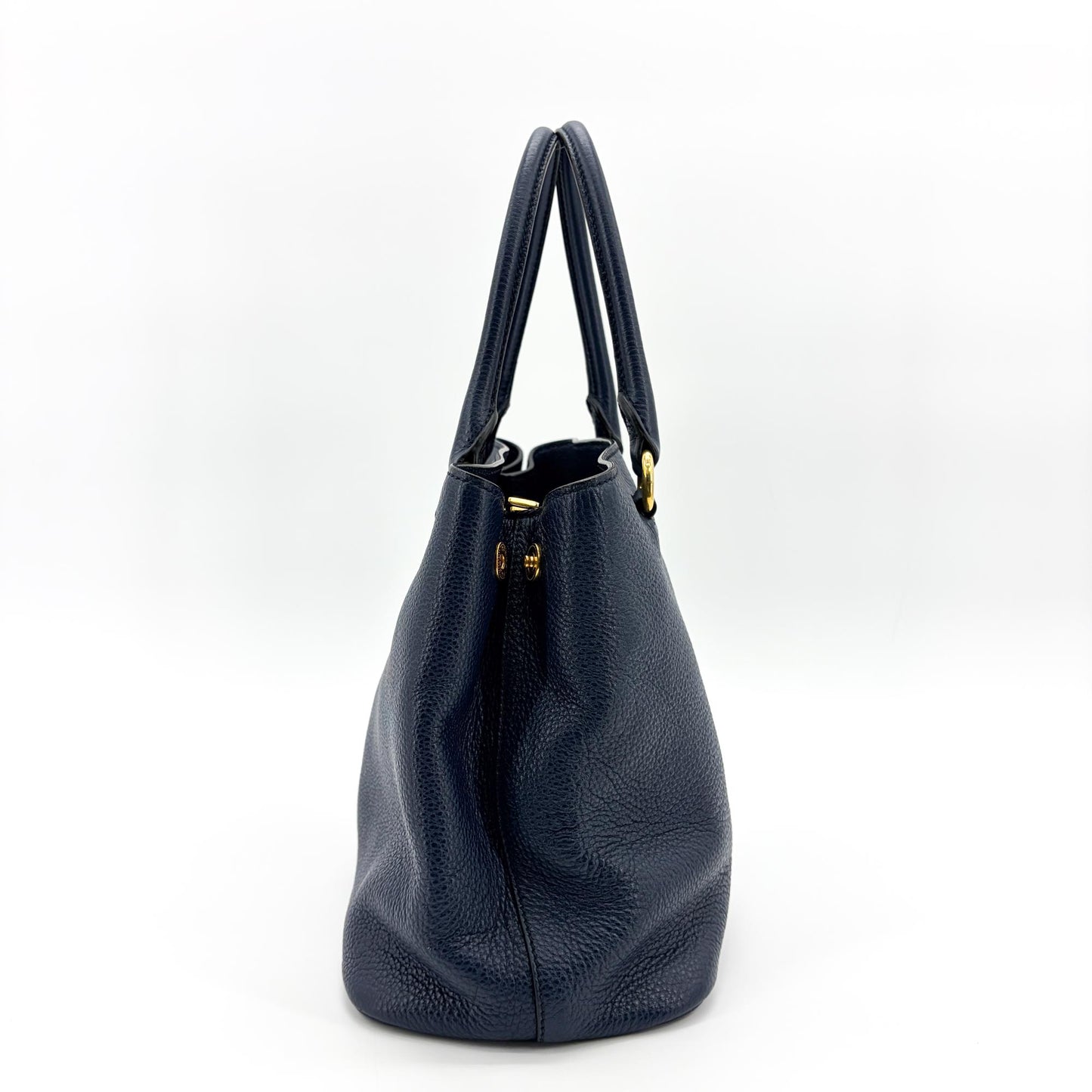 Prada Vitello Phoenix Tote Bag Baltico Gold Hardware