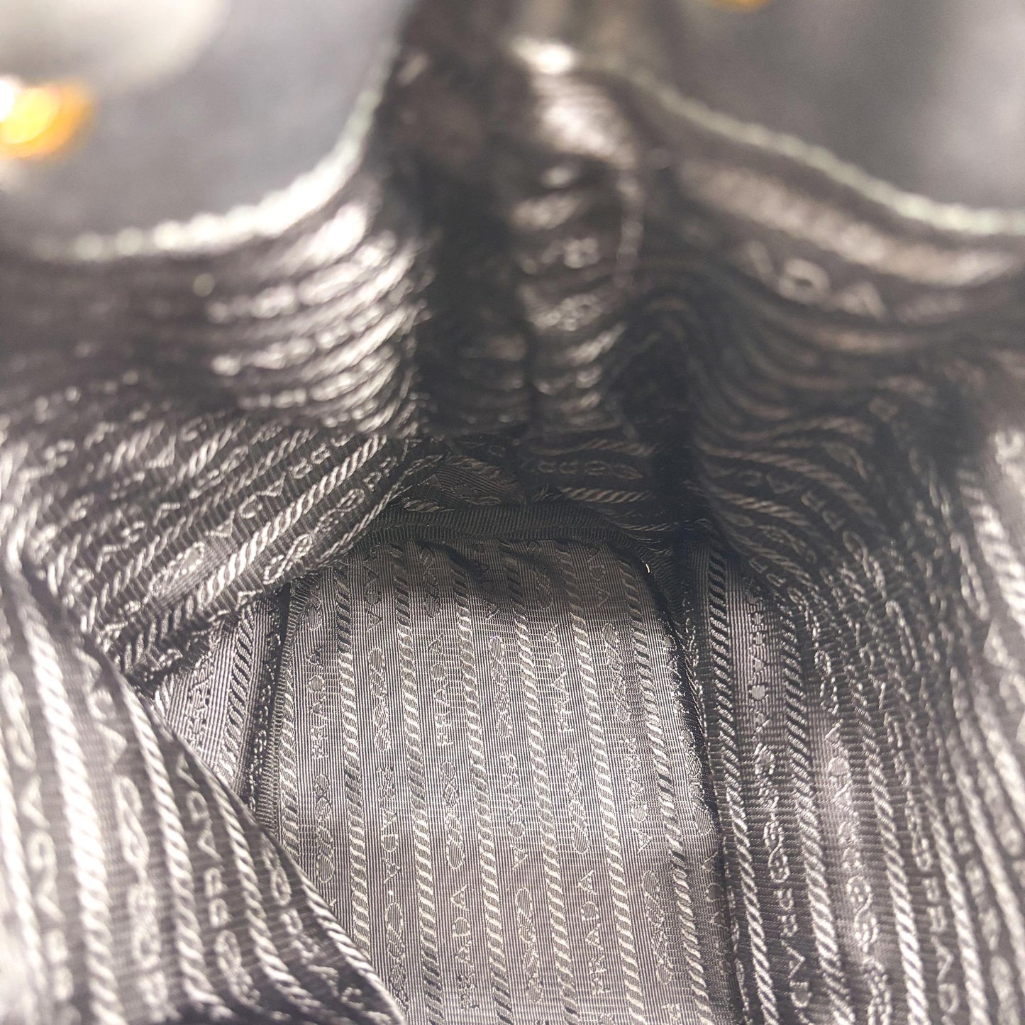 Prada Duet Black Leather Bucket Bag