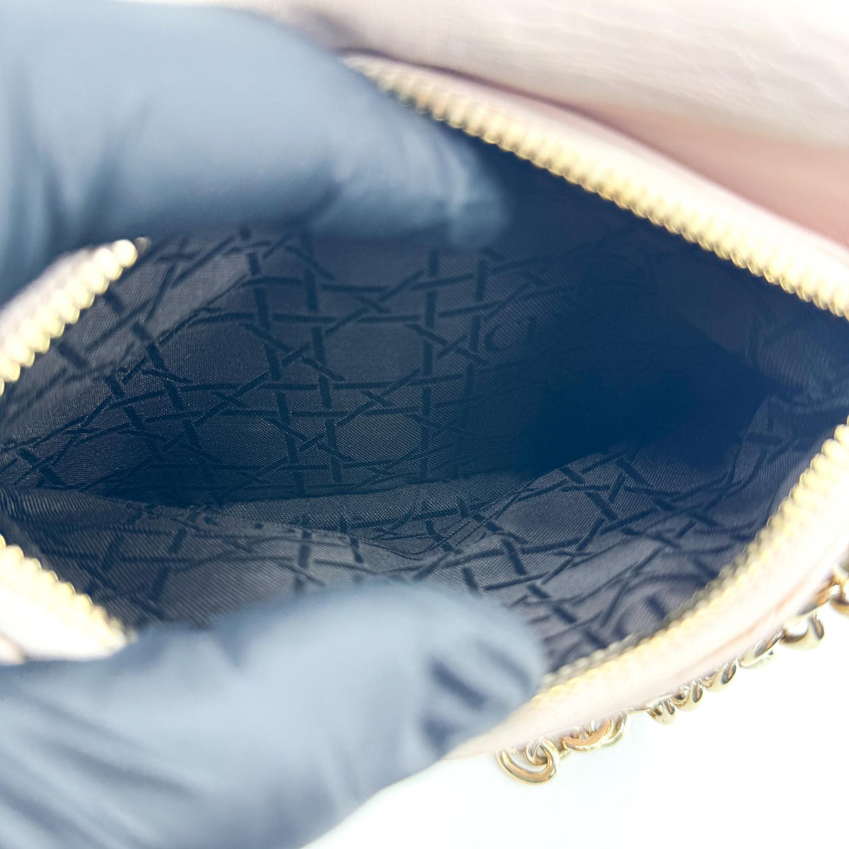 Dior Lady Dior Lambskin Double Chain Mini Bag