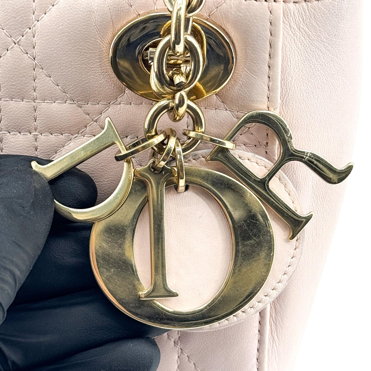 Dior Lady Dior Lambskin Double Chain Mini Bag