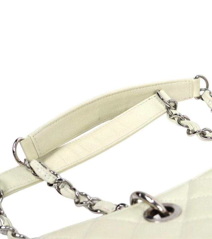 Chanel Ivory Caviar Big CC Grandchamp Shoulder Bag