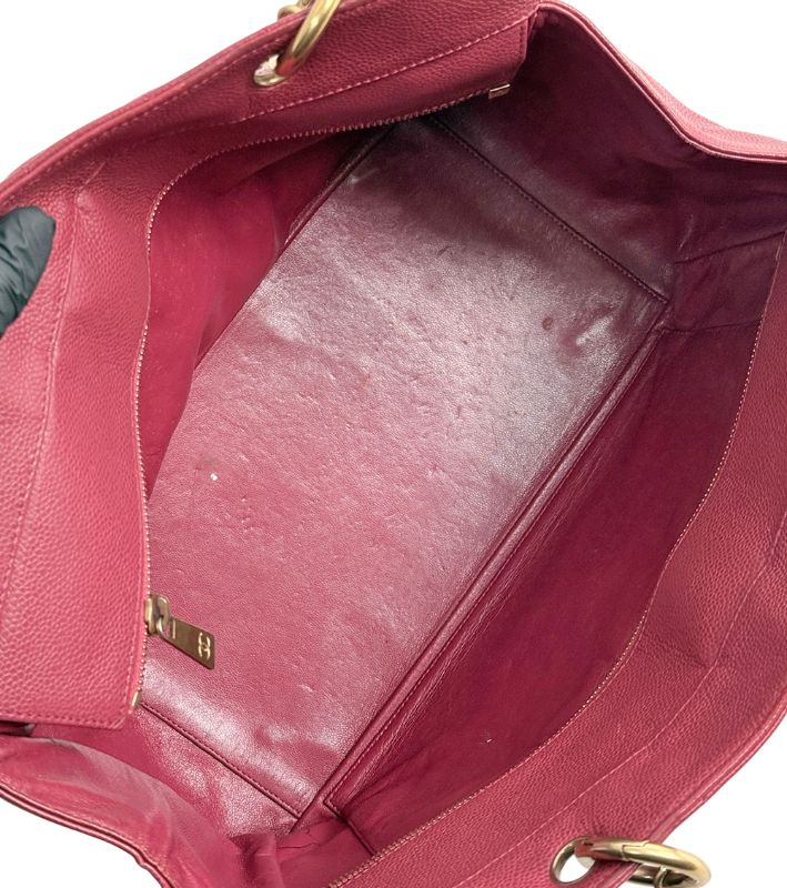Chanel Red Caviar Big CC Grandchamp Shoulder Bag