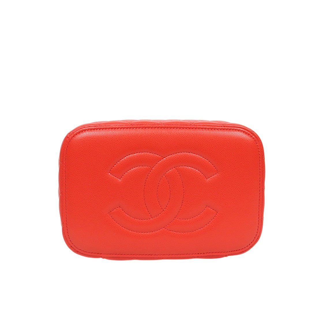 Chanel Red Caviar Cosmetic Vanity Bag
