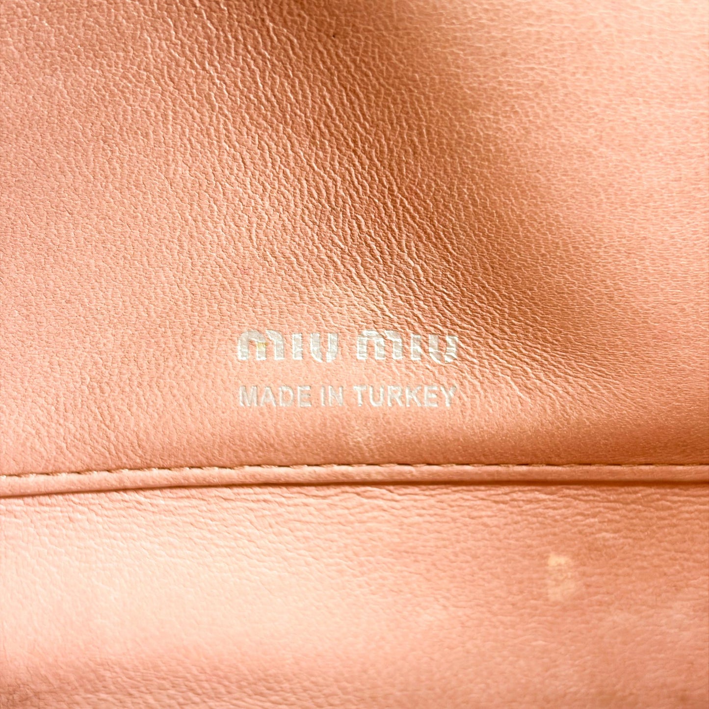 Miu Miu Matelassé Leather Chain Shoulder Bag Pink