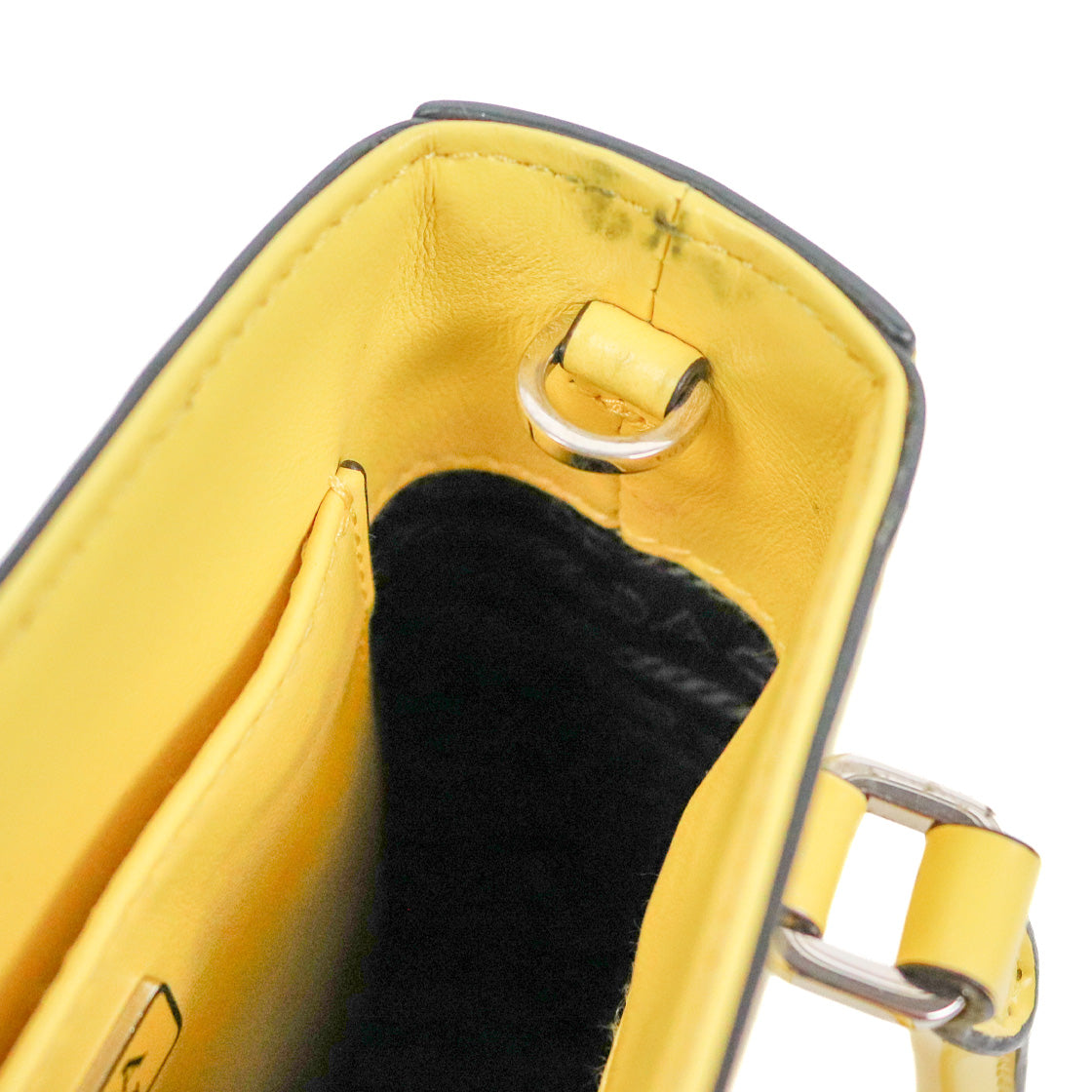 Prada Yellow Brushed Tote Bag