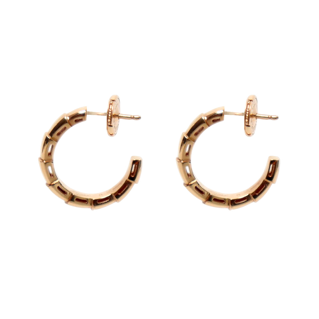 Bulgari 750 Pink Gold Serpenti Viper Earrings