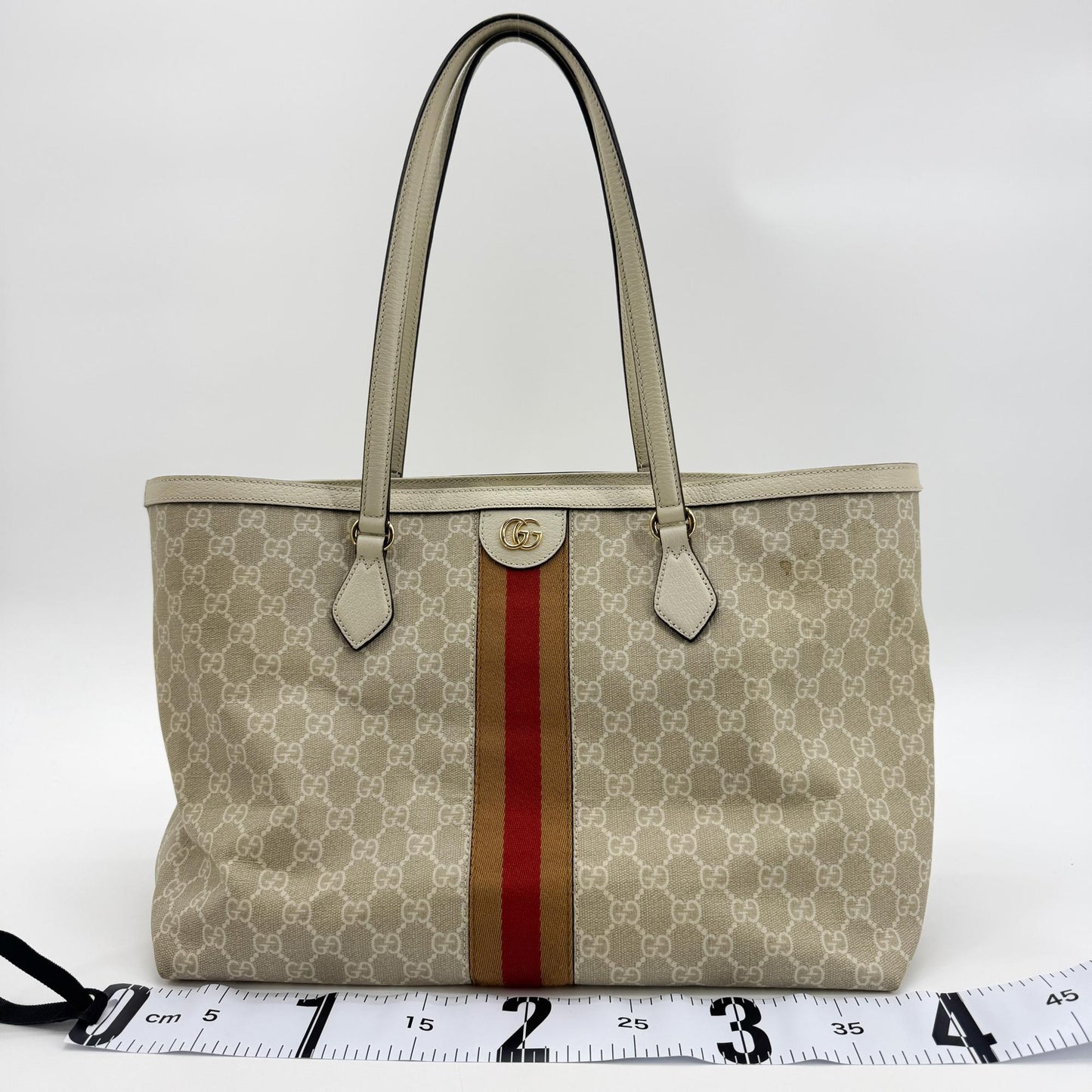 Gucci Ophidia GG Medium Tote Bag White
