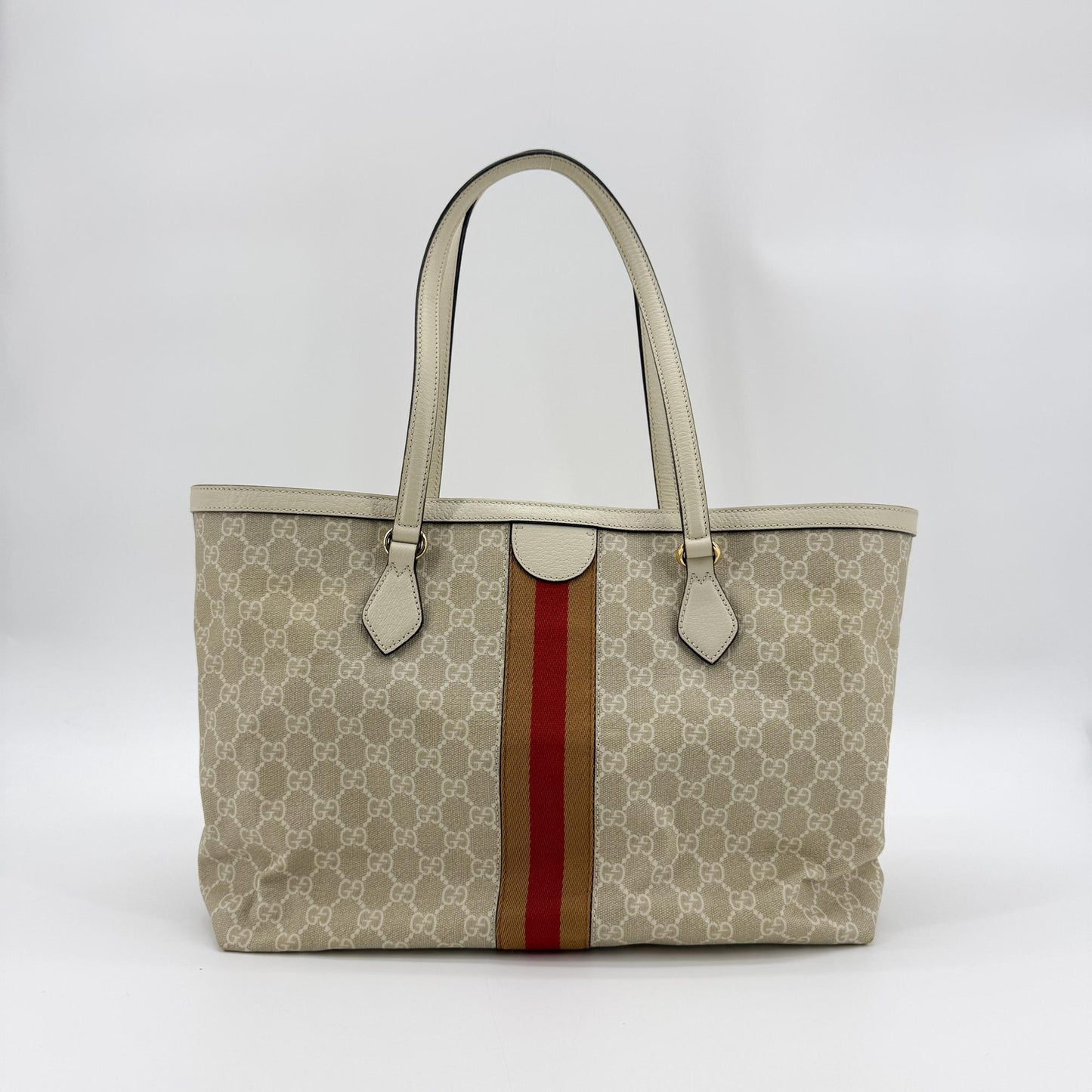 Gucci Ophidia GG Medium Tote Bag White