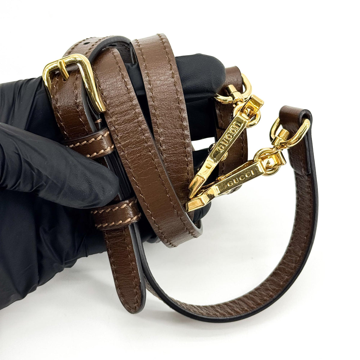 Gucci Horsebit 1955 Mini Top Handle Bag GG Supreme Brown