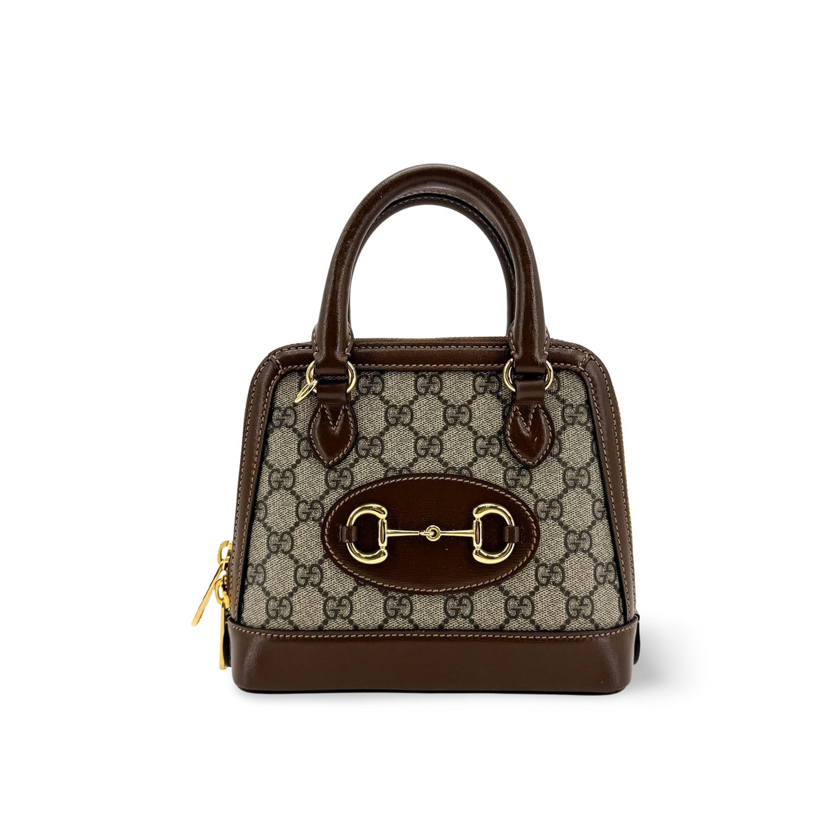 Gucci Horsebit 1955 Mini Top Handle Bag GG Supreme Brown