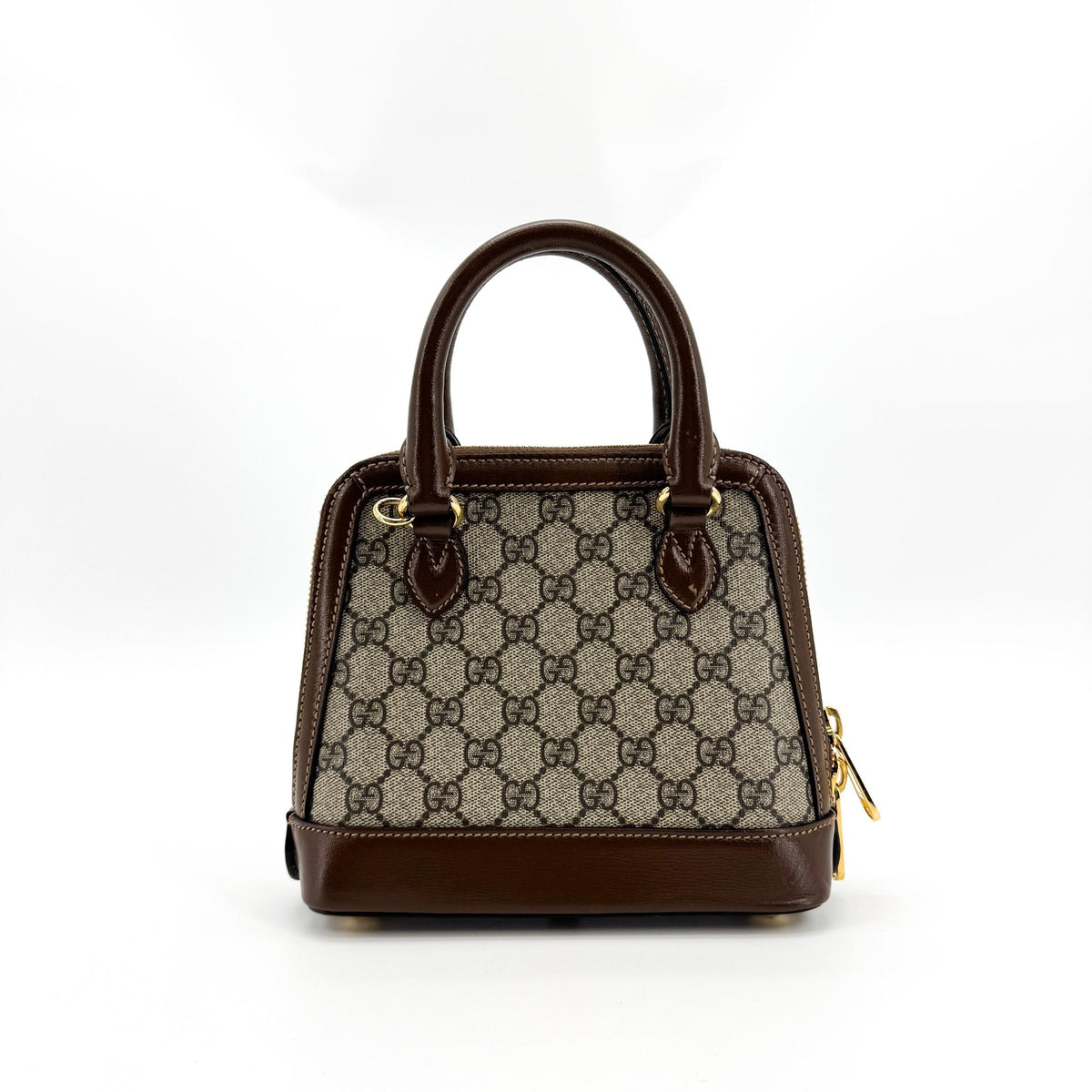 Gucci Horsebit 1955 Mini Top Handle Bag GG Supreme Brown