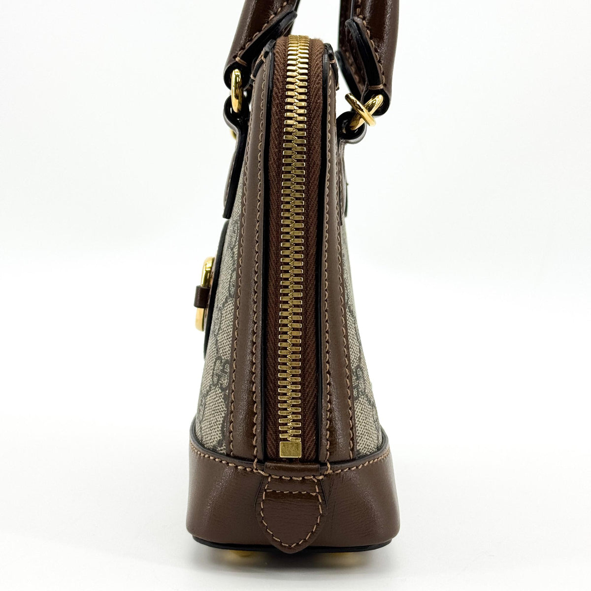 Gucci Horsebit 1955 Mini Top Handle Bag GG Supreme Brown