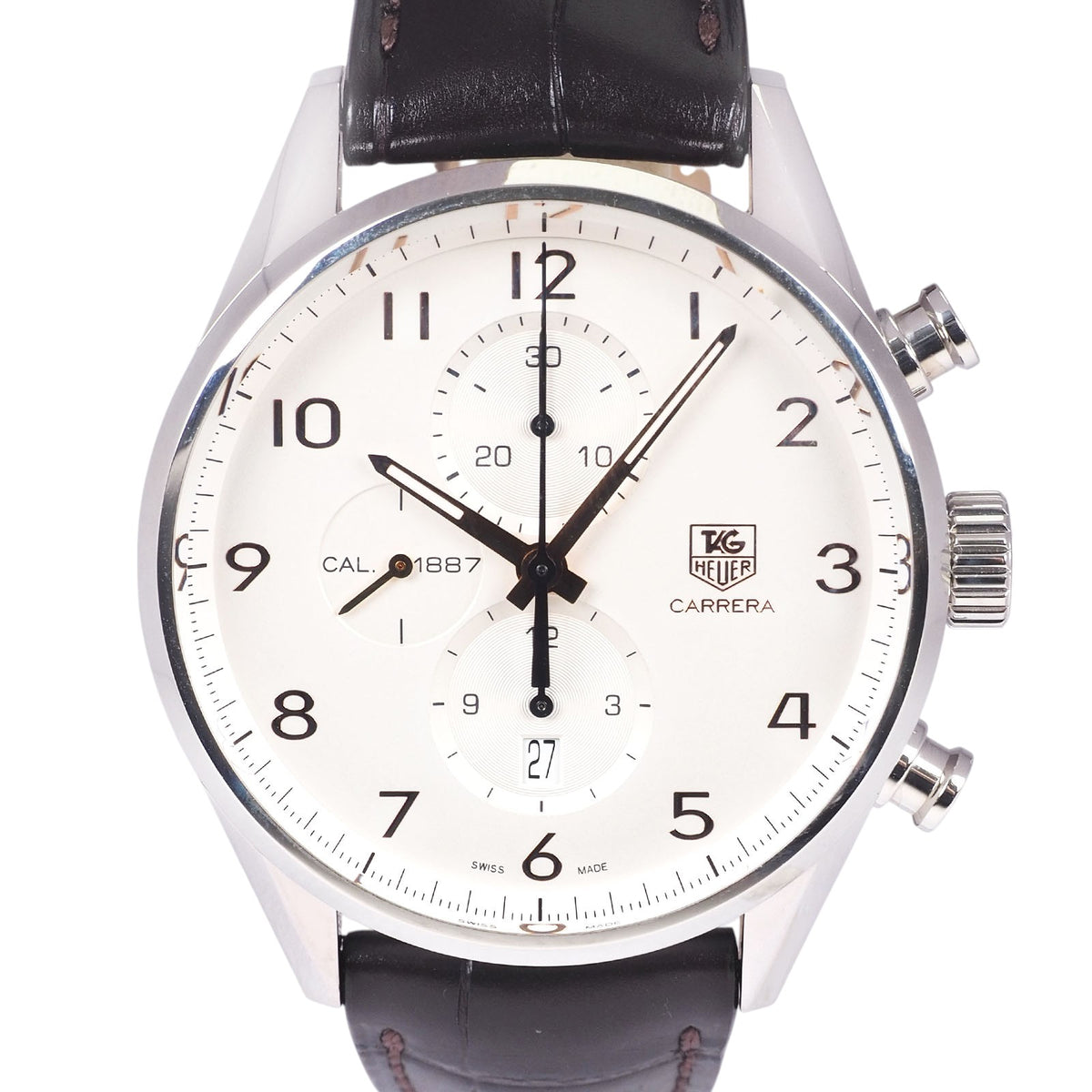 TAG Heuer CAR2012 Carrera Automatic Leather Band Watch