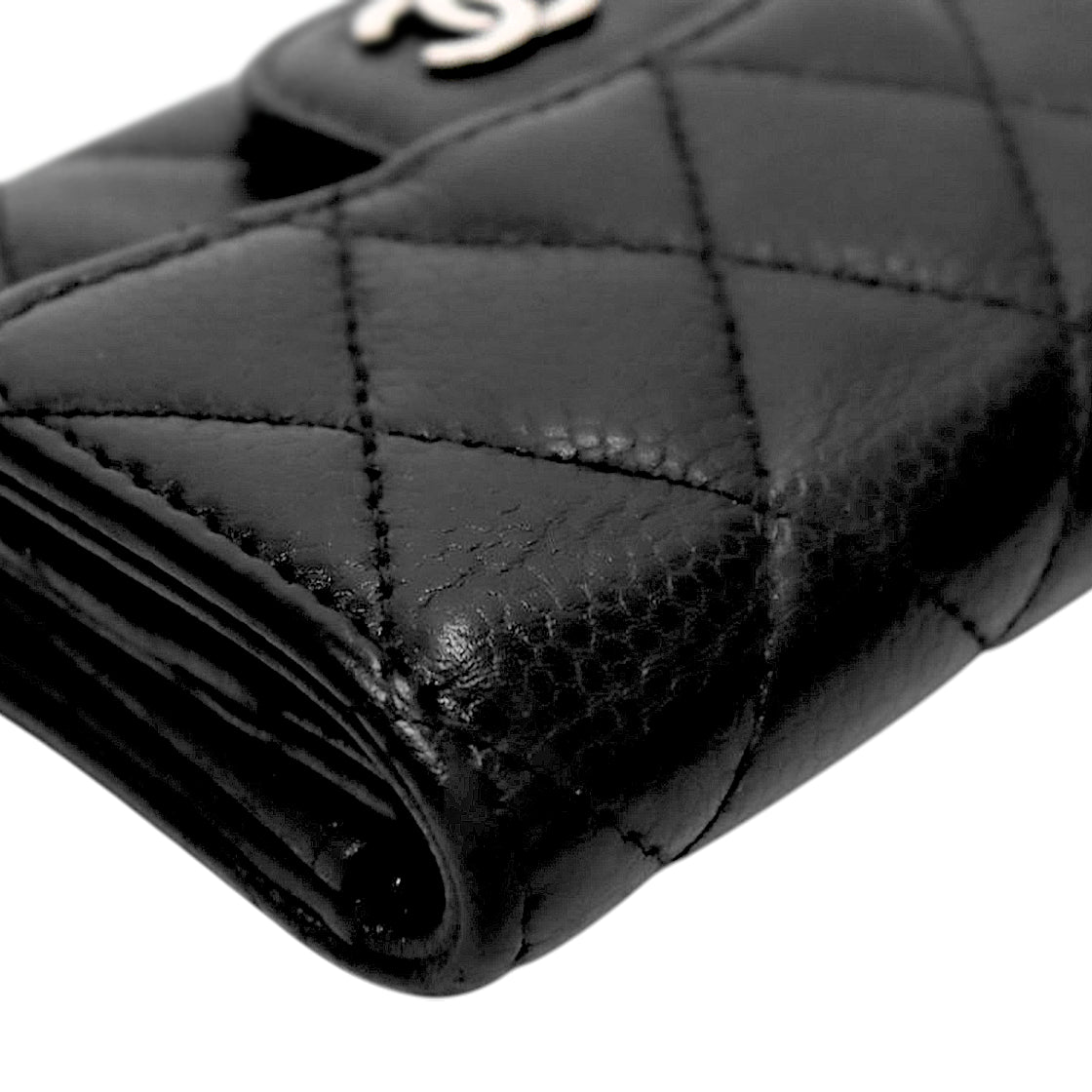 Chanel Black Caviar Skin Card Wallet