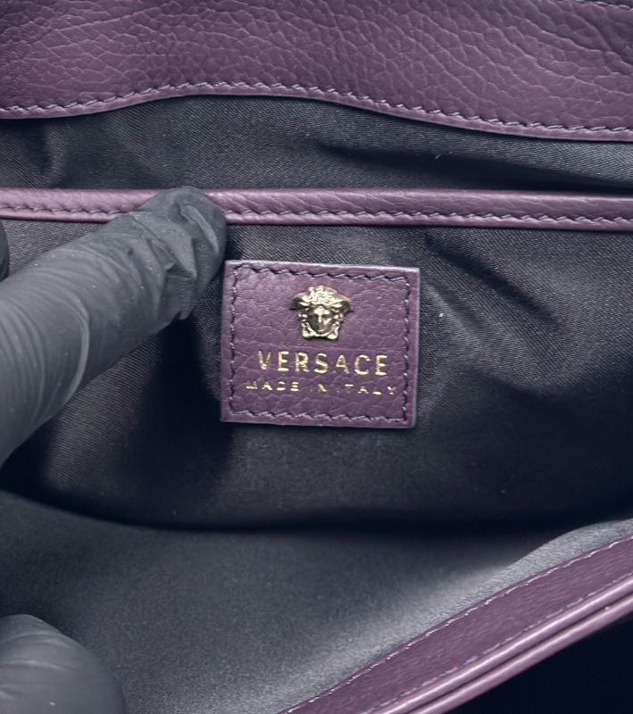 Versace Purple Sultan Chain Shoulder Bag
