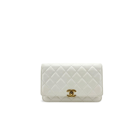 Chanel Classic WOC Gold Hardware White