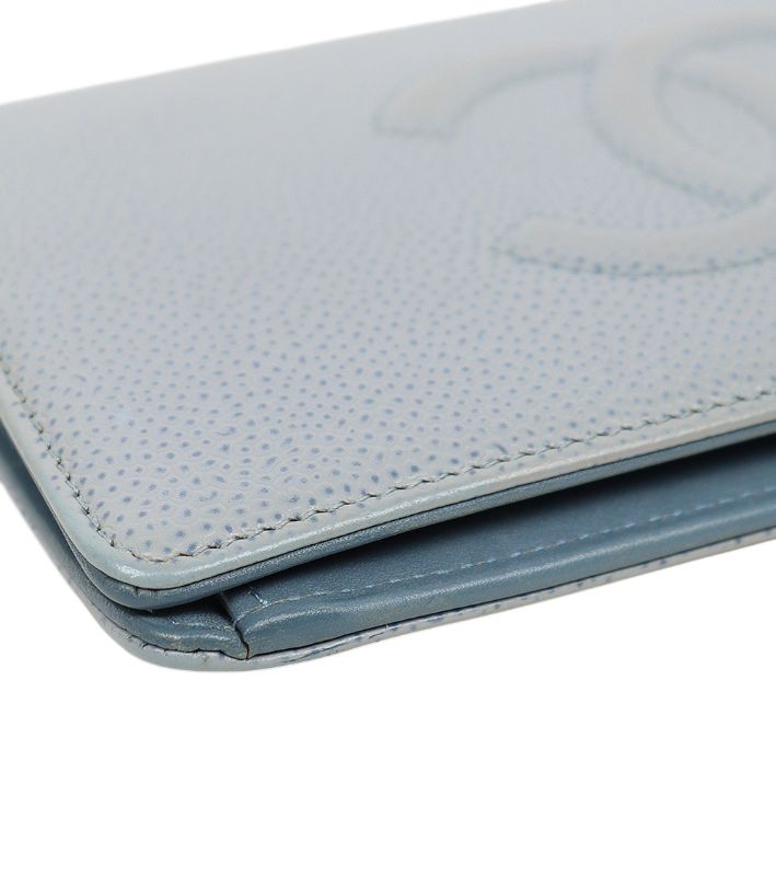 Chanel Blue Caviar Long Wallet