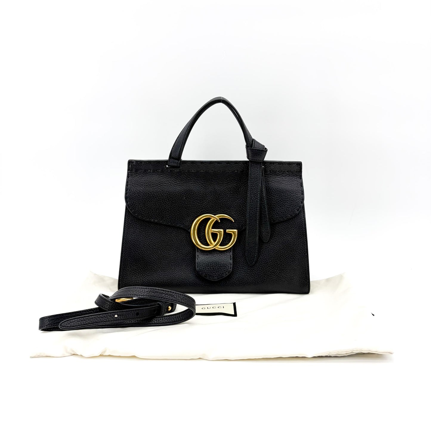 Gucci GG Marmont Small Top Handle Bag Black