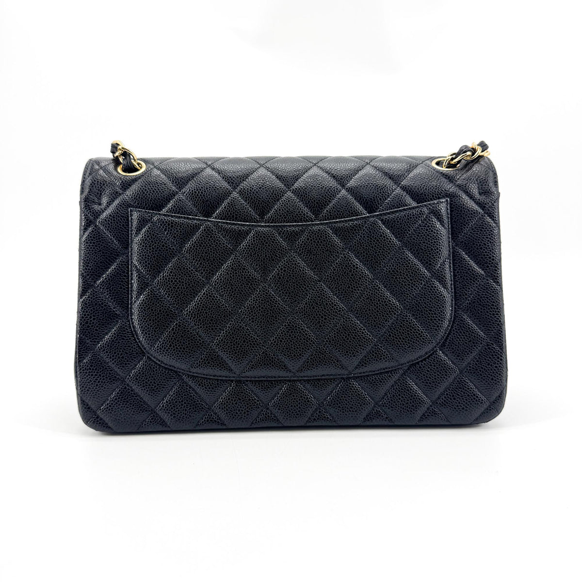 Chanel Classic Flap Bag Medium Caviar Gold Hardware Black