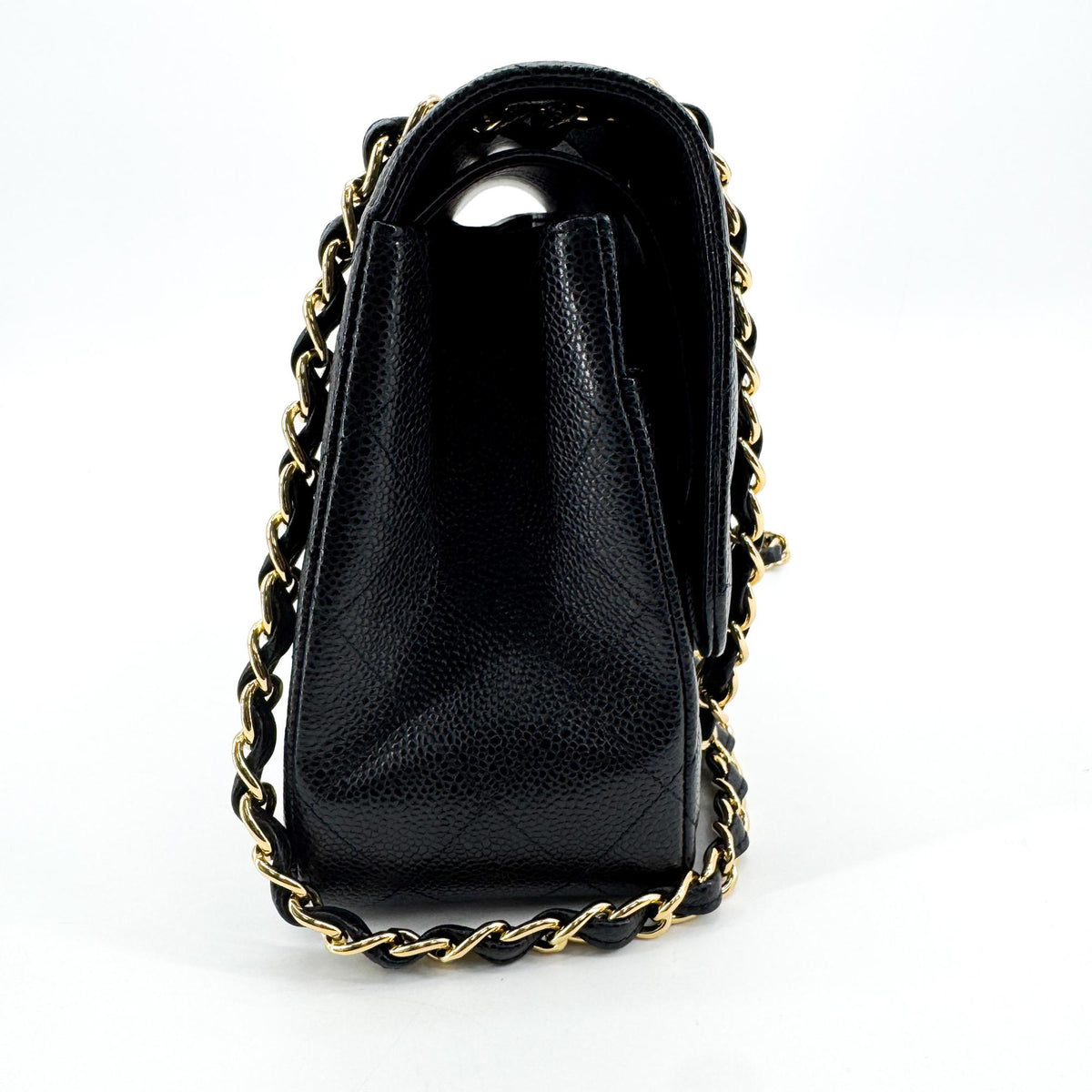 Chanel Classic Flap Bag Medium Caviar Gold Hardware Black