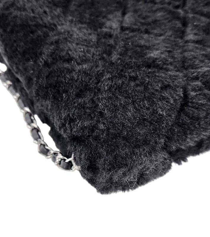 Chanel Navy Shearling Tote
