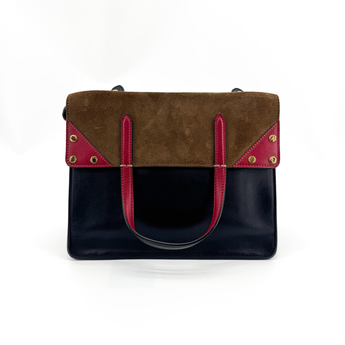 Fendi Flip Bag Small Black Brown Red