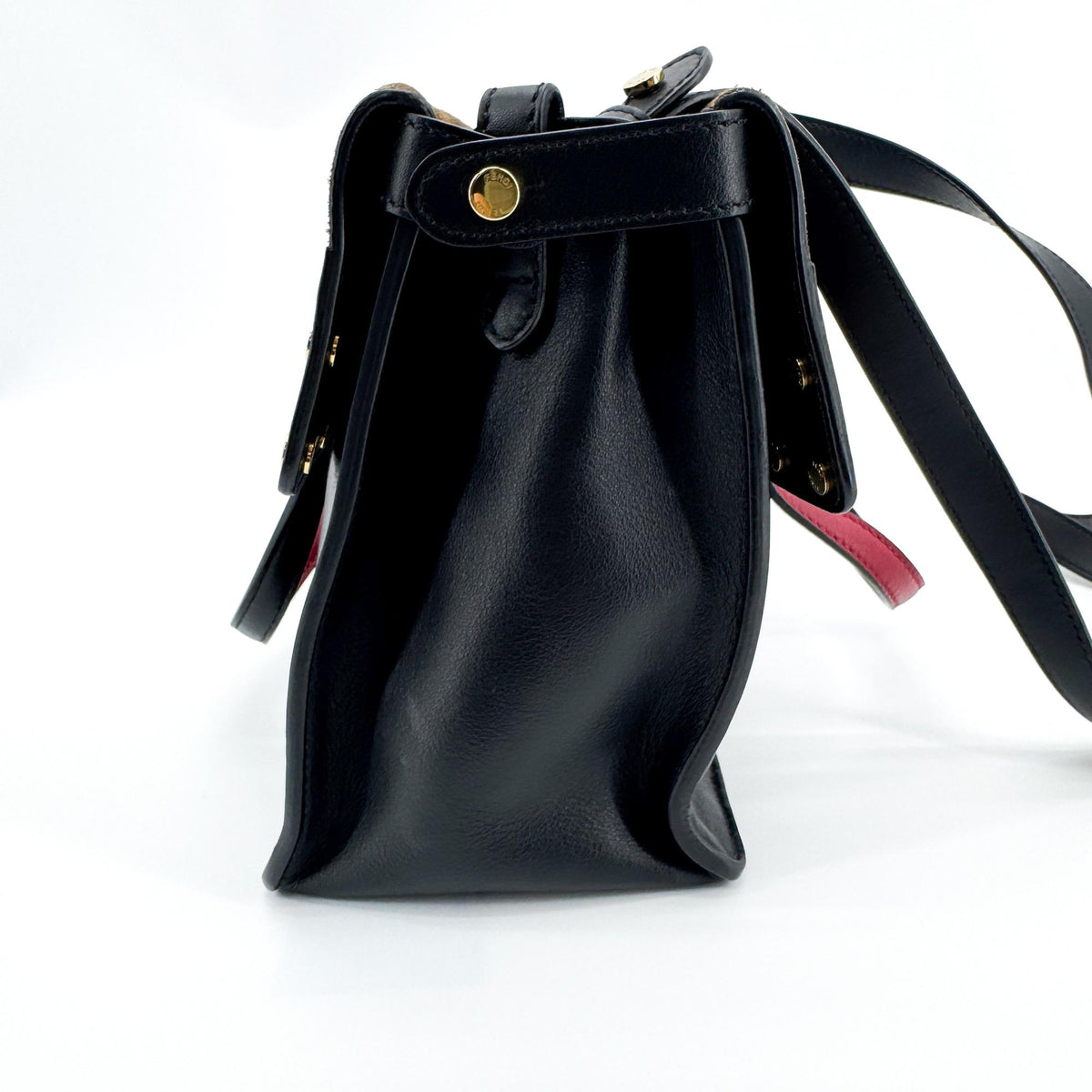 Fendi Flip Bag Small Black Brown Red