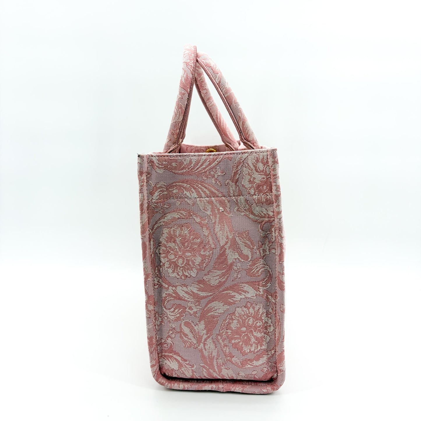 Versace Large Logo Jacquard Baroque Tote Bag Pink