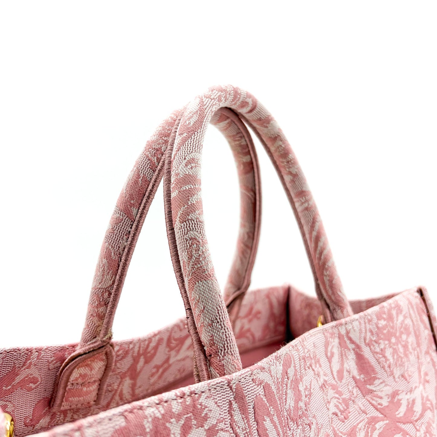 Versace Large Logo Jacquard Baroque Tote Bag Pink