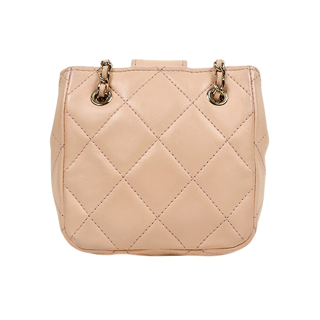 Chanel Pink Lambskin Quilted CC Mini Crossbody Bag