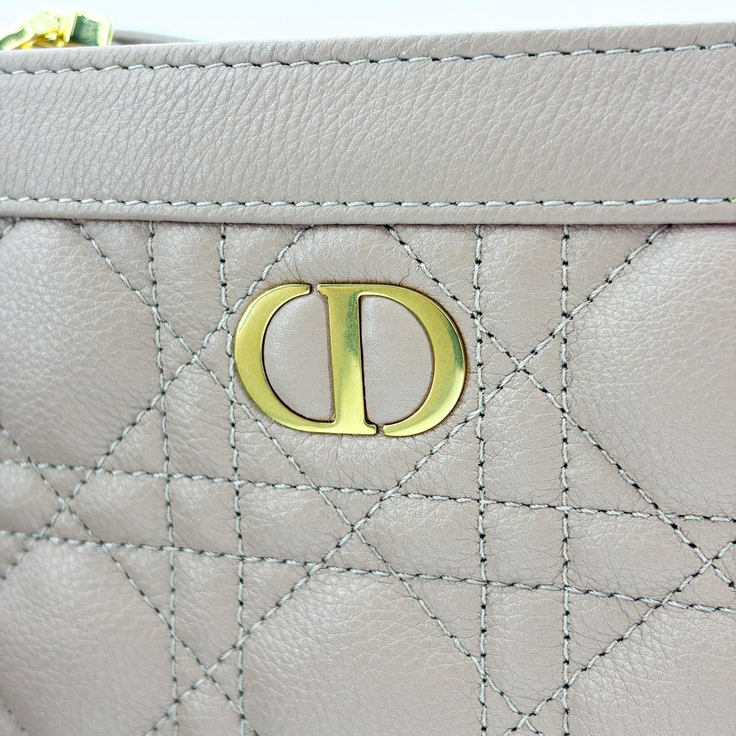 Dior Caro Slim Pouch Rose des Vents Cannage Calfskin
