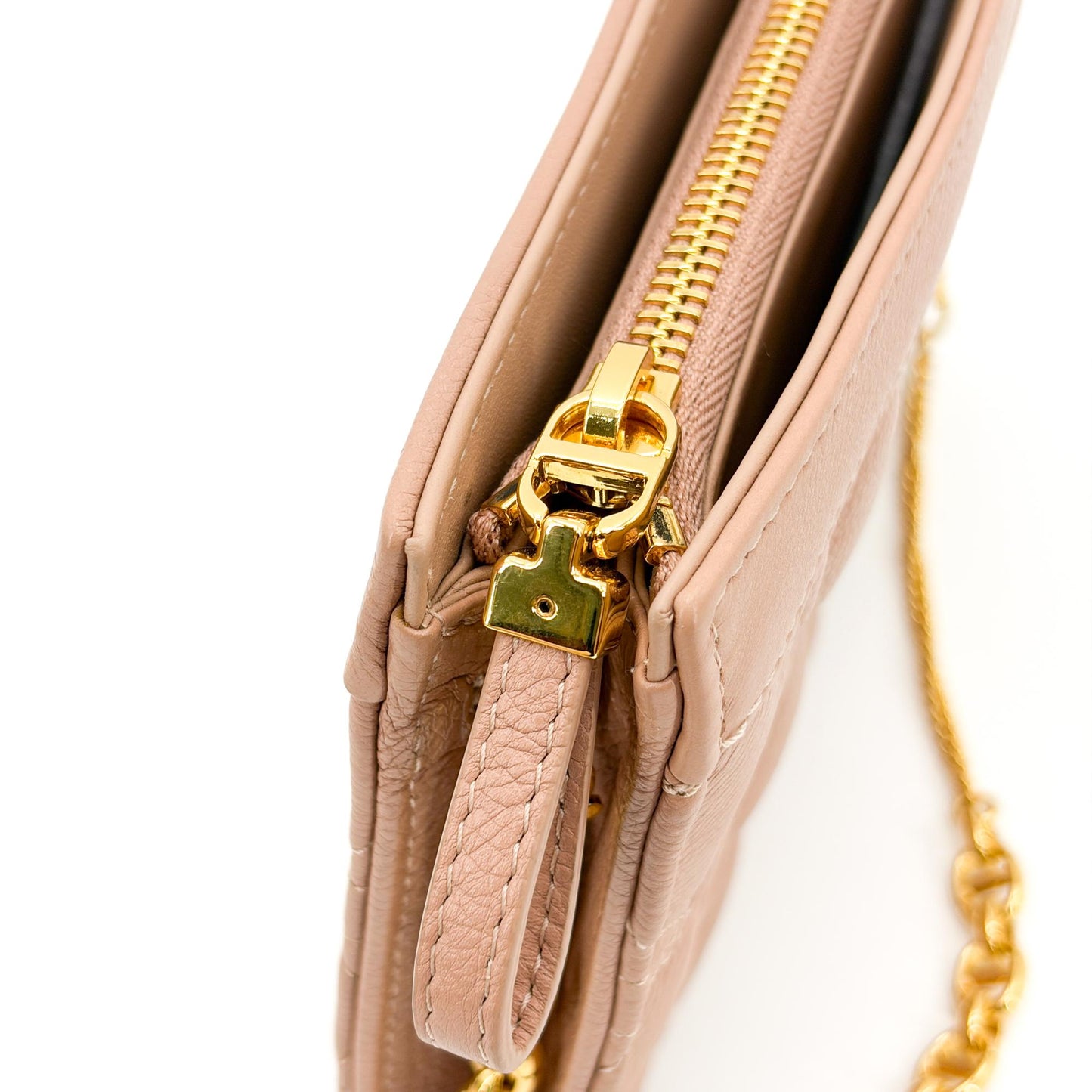 Dior Caro Slim Pouch Rose des Vents Cannage Calfskin