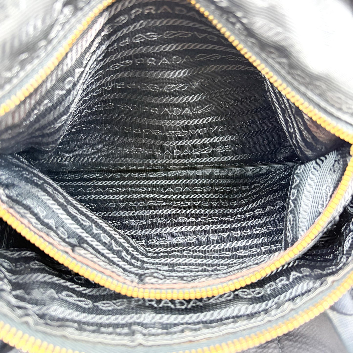 Prada Tessuto Saffiano Tote Bag Navy