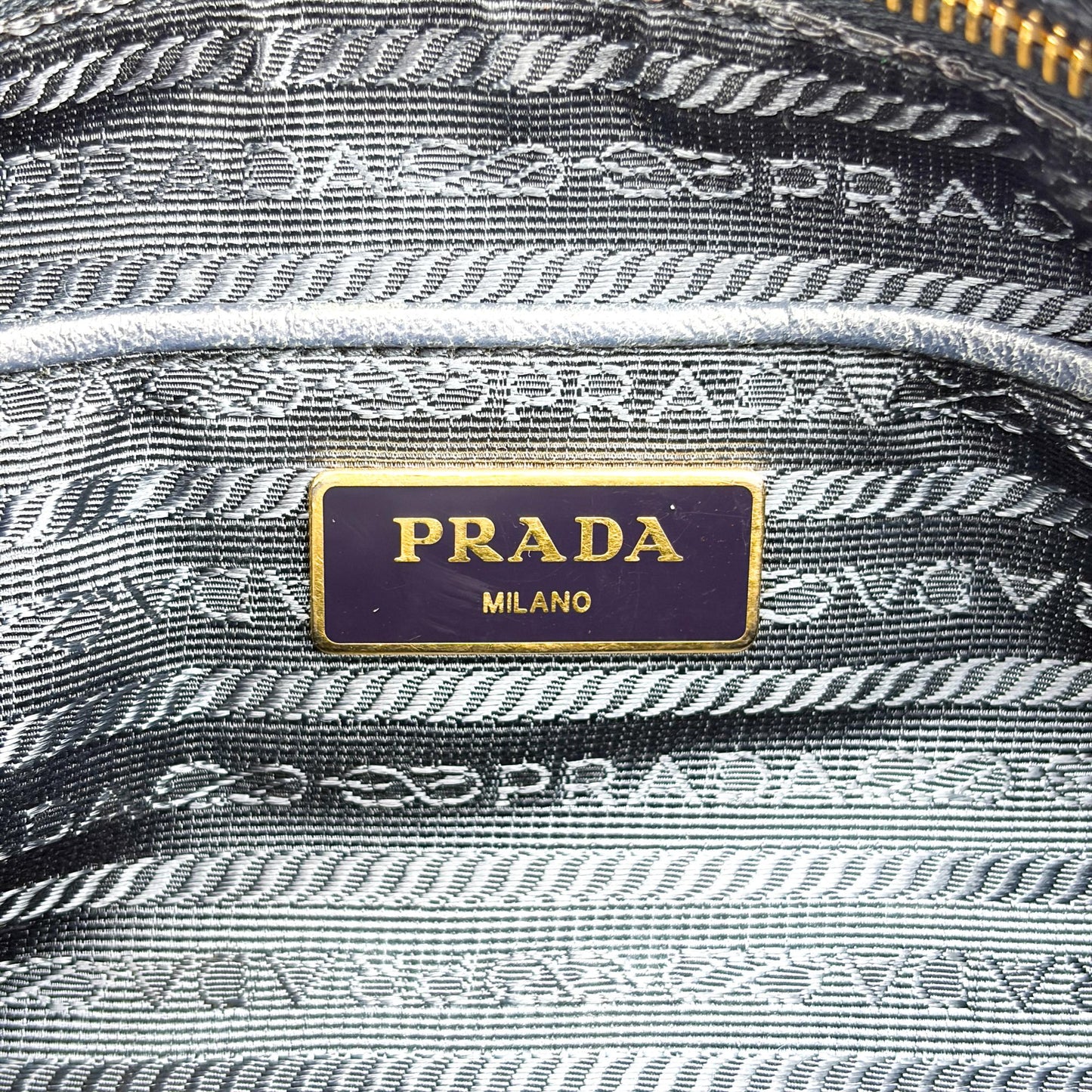 Prada Tessuto Saffiano Tote Bag Navy