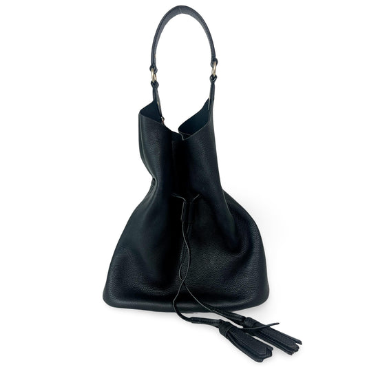 Burberry Leather Ashby Tassel Hobo Shoulder Bag