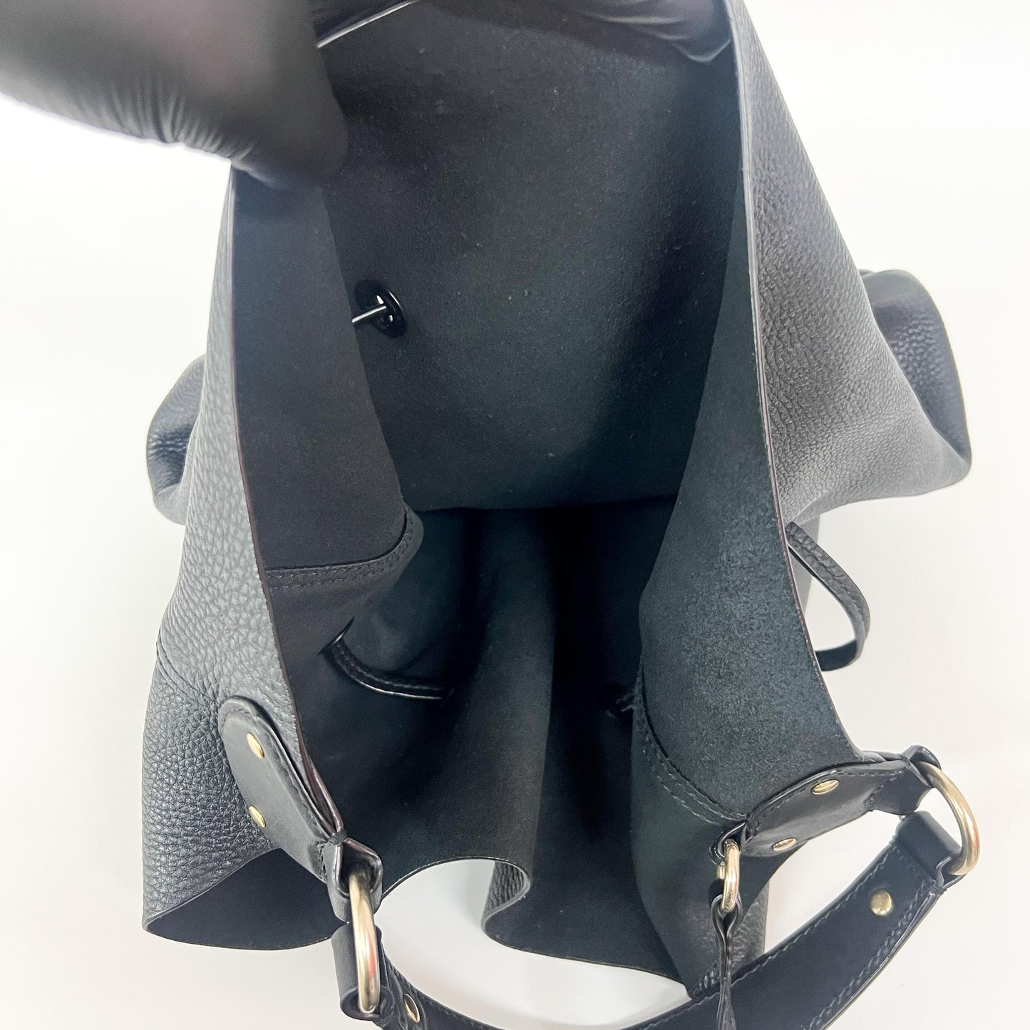 Burberry Leather Ashby Tassel Hobo Shoulder Bag