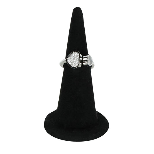 48/49 Happy Heart Diamond White Gold Ring