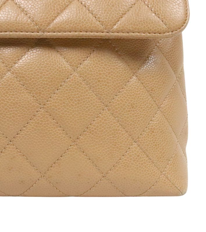 Chanel Beige Caviar Coco Handle