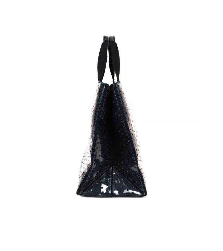 Chanel Black and White PVC Perforated Tote Bag