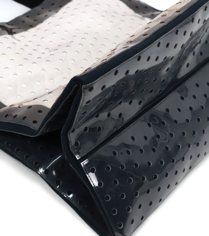 Chanel Black and White PVC Perforated Tote Bag