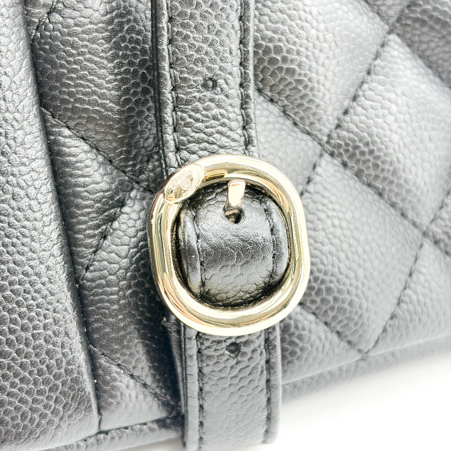 Chanel Caviar Dumas Backpack Medium Gold Hardware Black
