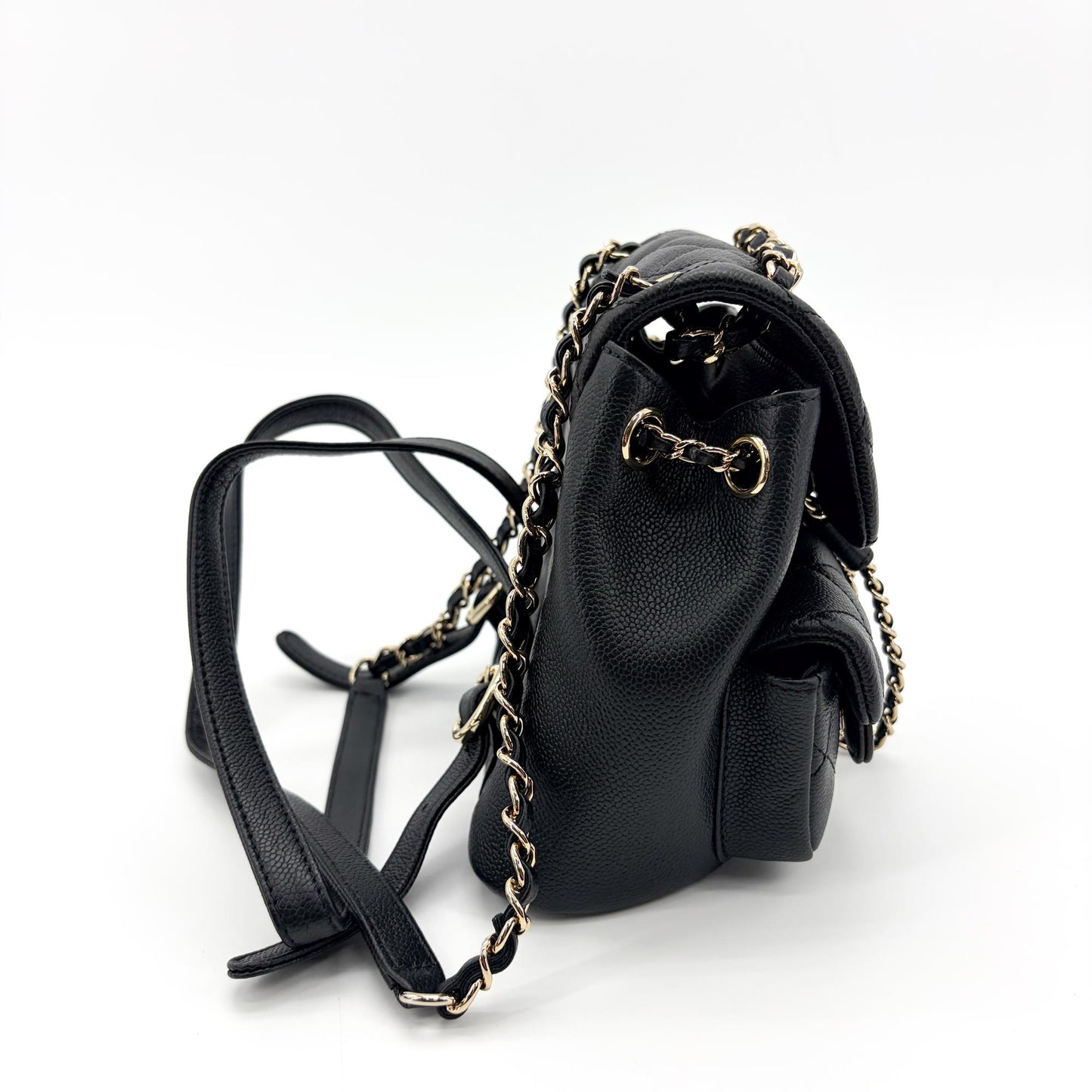 Chanel Caviar Dumas Backpack Medium Gold Hardware Black