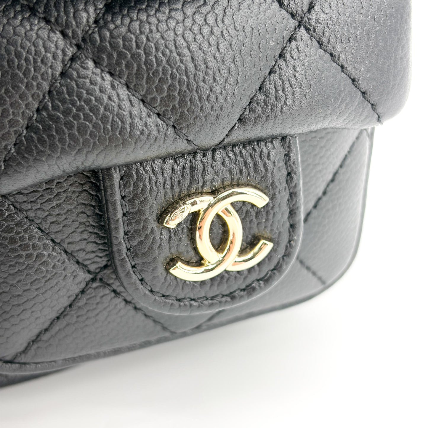 Chanel Caviar Dumas Backpack Medium Gold Hardware Black