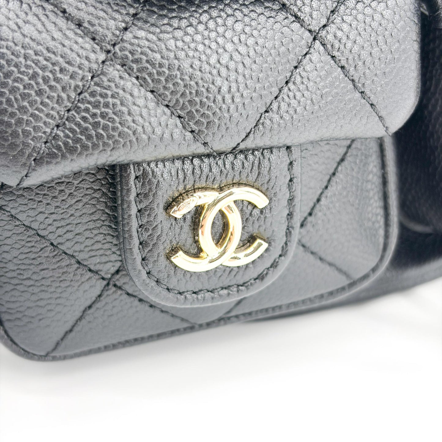Chanel Caviar Dumas Backpack Medium Gold Hardware Black