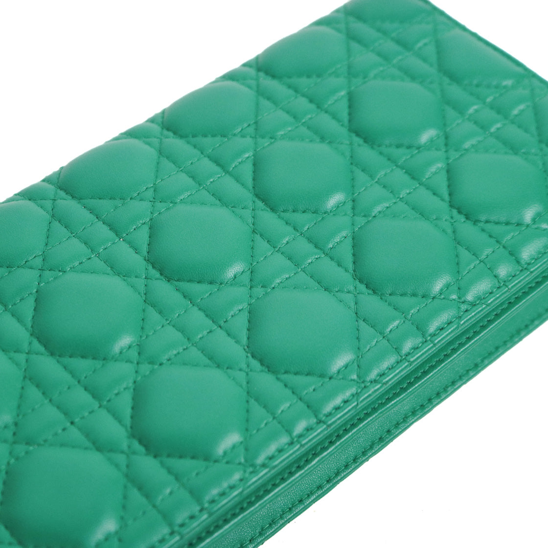 Dior Green Cannage Chain Crossbody Bag