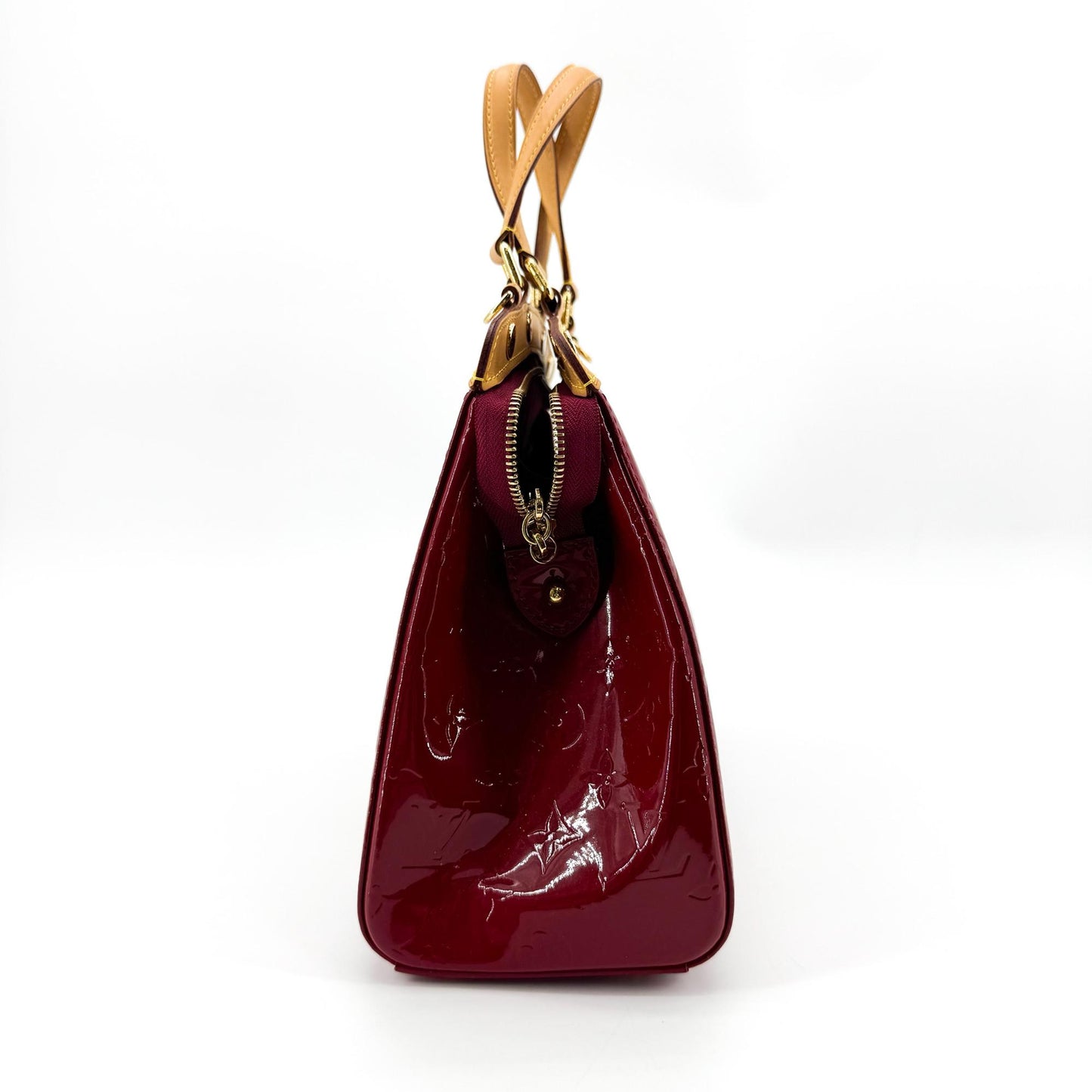 Louis Vuitton Monogram Vernis Brea MM Tote Bag Red