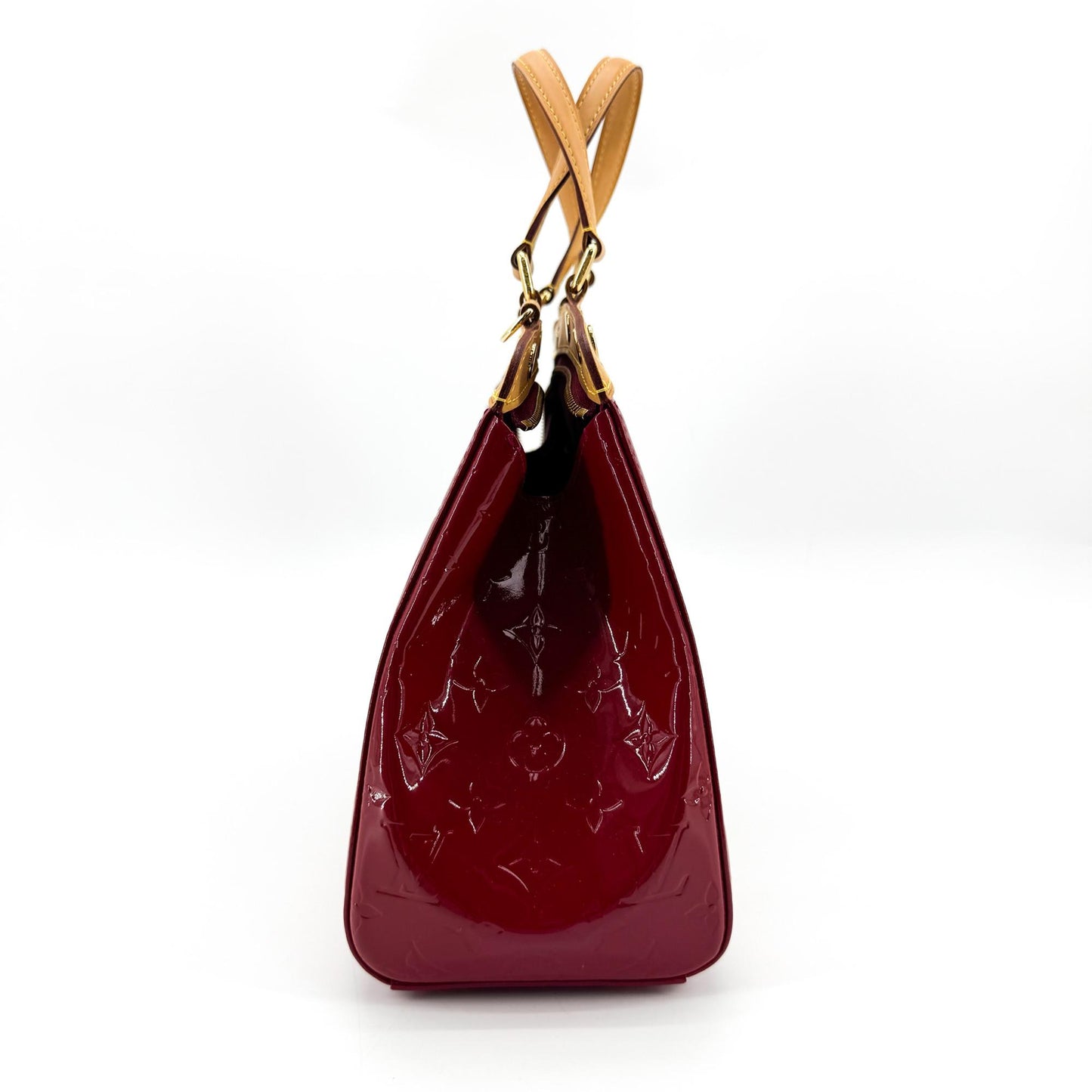 Louis Vuitton Monogram Vernis Brea MM Tote Bag Red