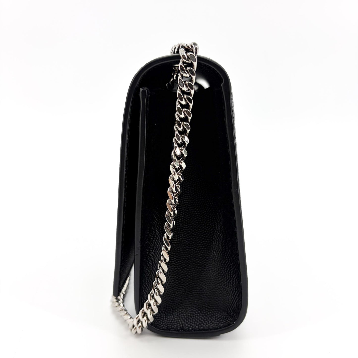 Saint Laurent Medium Kate Shoulder Bag Black with Silver Hardware