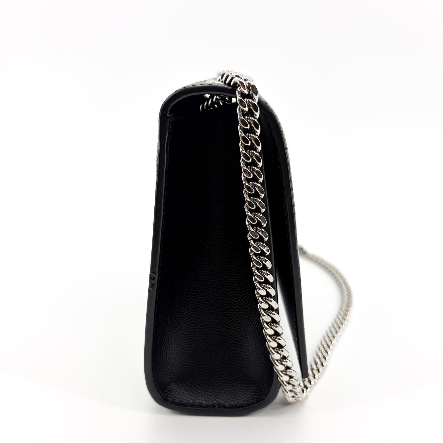Saint Laurent Medium Kate Shoulder Bag Black with Silver Hardware