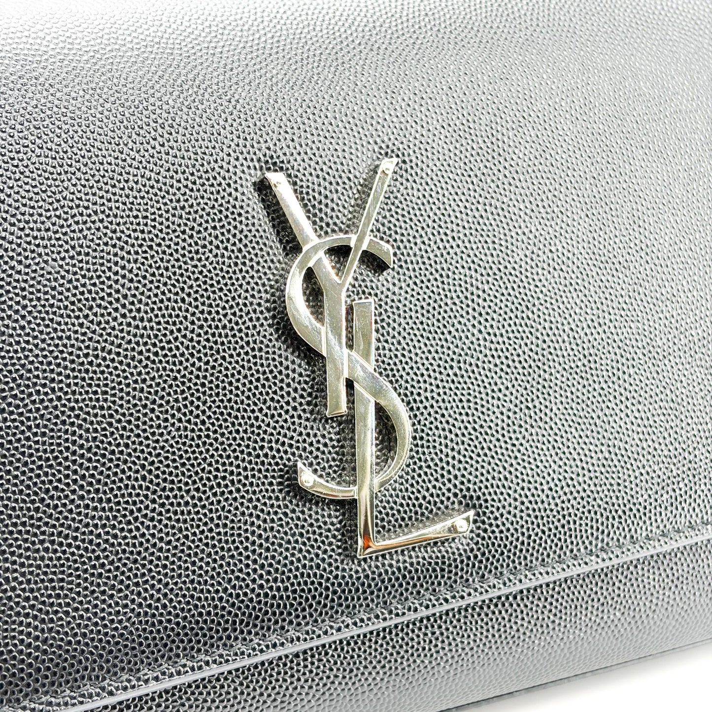 Saint Laurent Medium Kate Shoulder Bag Black with Silver Hardware